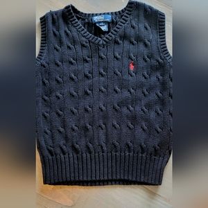Boys black Polo vest